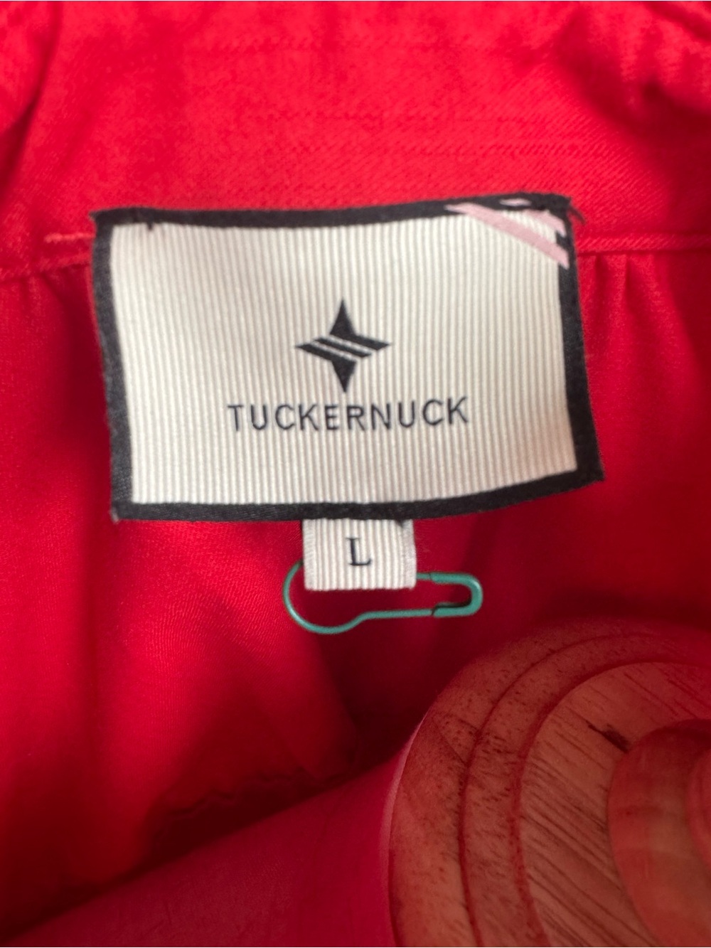 Tuckernuck Red Ruffle-Trim Button-Up Blouse - Picture 7 of 11